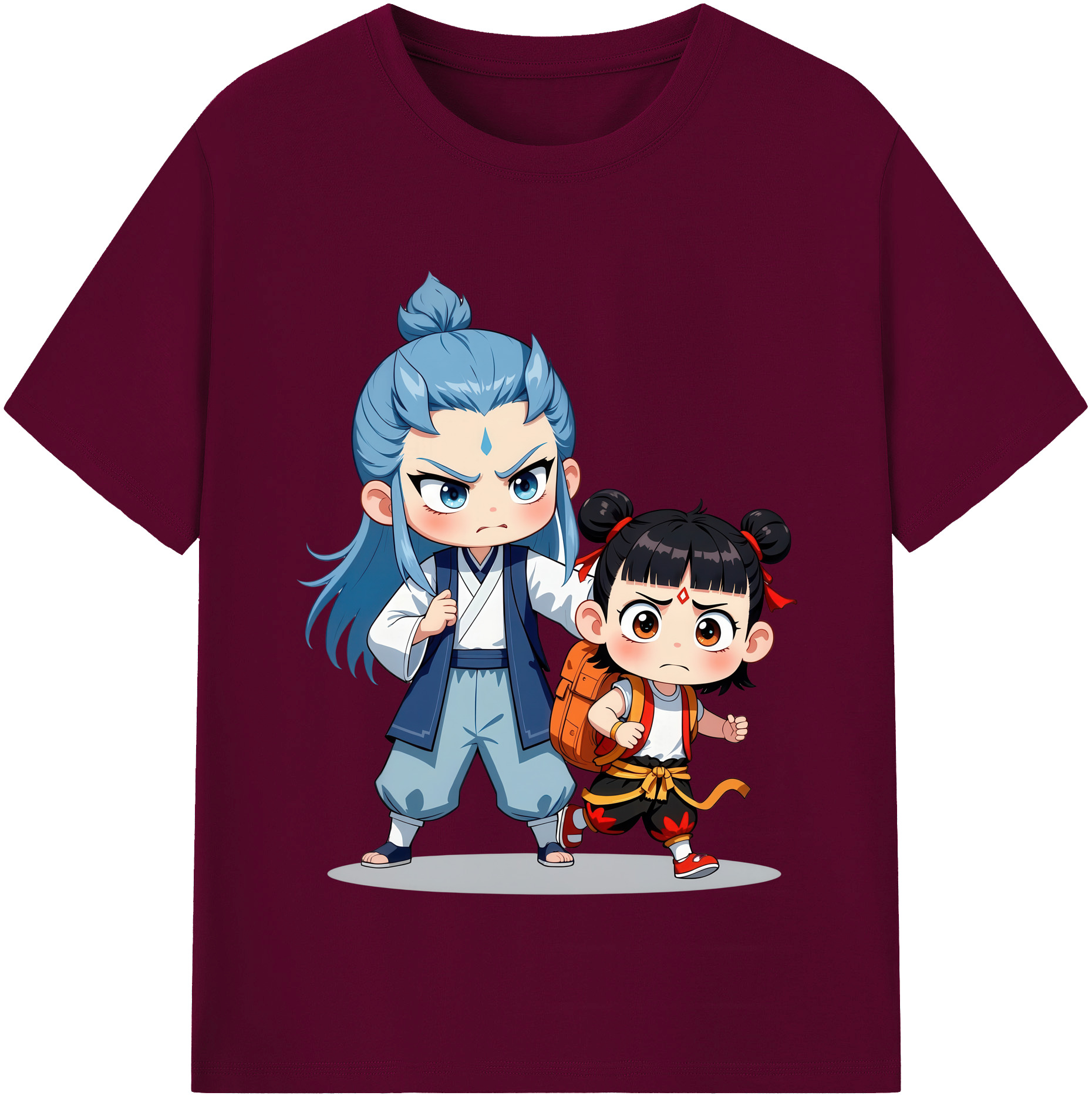 （画像用） Ne Zha 2 ナタ 魔童の大暴れ レディースカジュアルプリントTシャツ（綿100％）